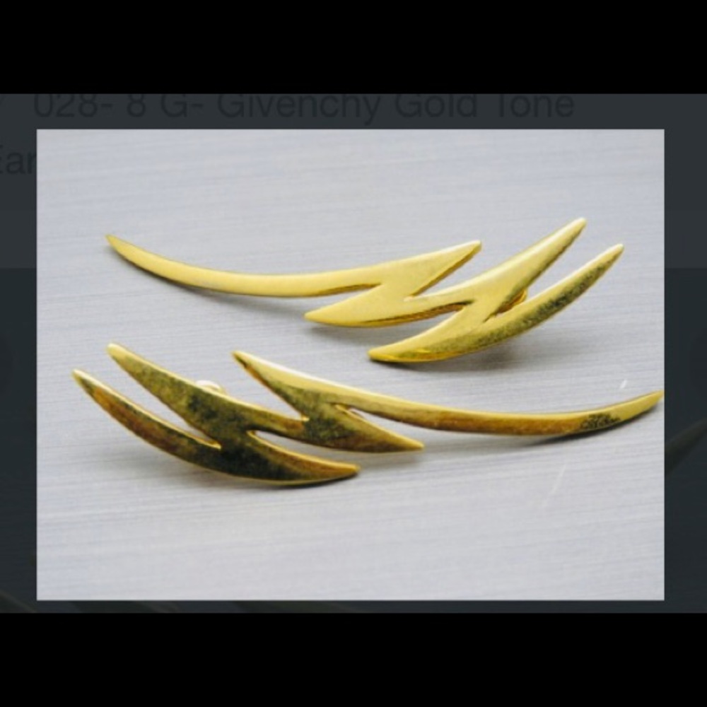 GIVENCHY Goldtone Earrings. GORGEOUS - Picture 6 of 8